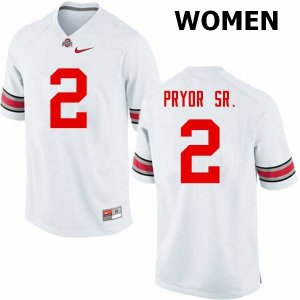 Women's Ohio State Buckeyes #2 Terrelle Pryor Sr. White Nike NCAA College Football Jersey Anti-slip PWR4744EB
